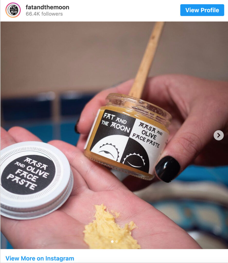 sustainable beauty products by an ethical brand on instagram