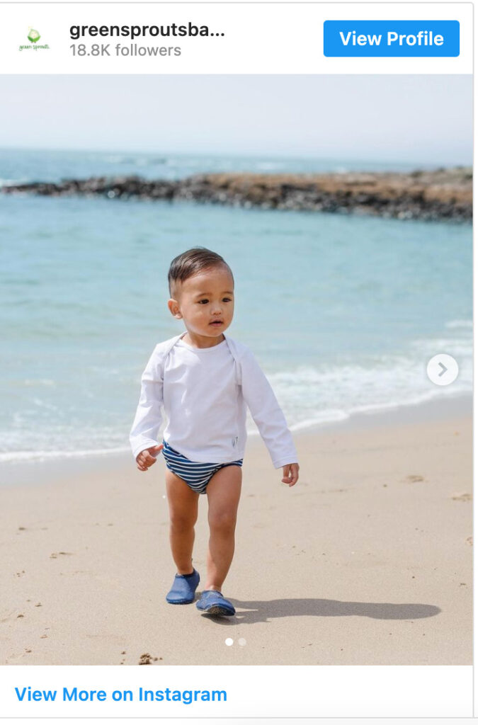 sustainable baby clothes by an ethical brand on instagram