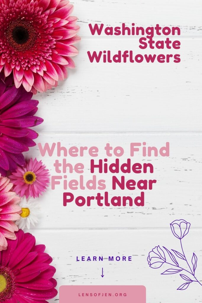 Pin for Pinterest of Camas Lily Fields Near Portland