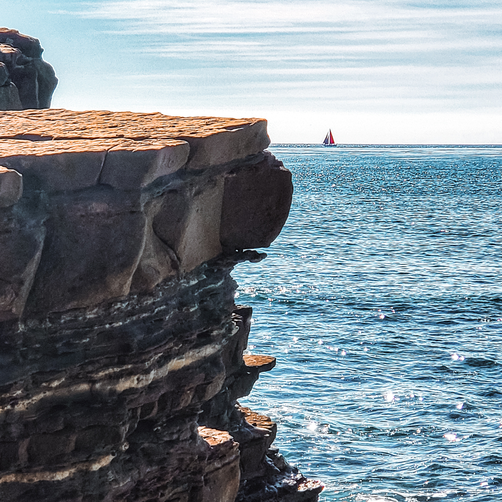 A bluff near the tidepools of the Cabrillo National Monument