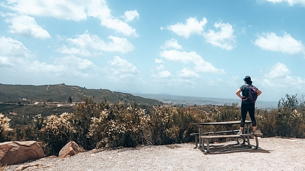 view on the mt woodson trail