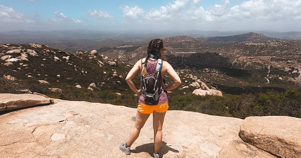 view from the mt woodson hike