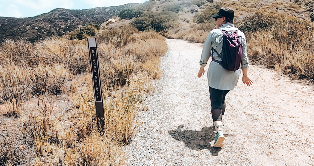 Trail sign on the mt woodson hike