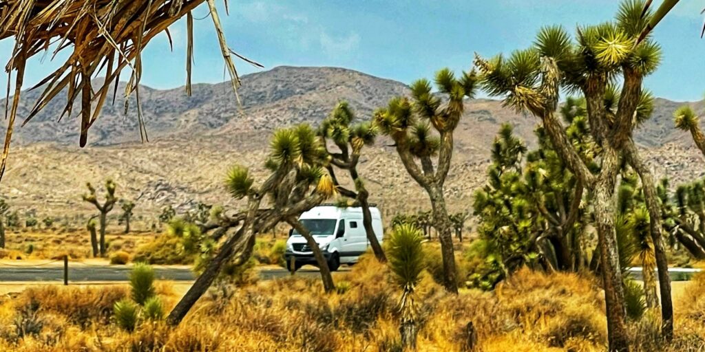 Van at Joshua Tree national park