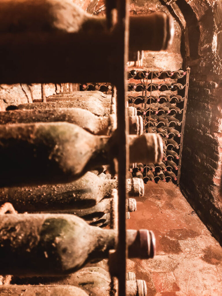 the wine cellar at Sobrino de Botín in Madrid, Hemingway's favorite restaurant