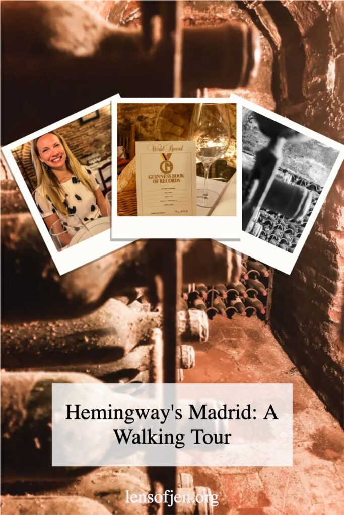 Pin for Pinterest of Ernest Hemingway's Madrid