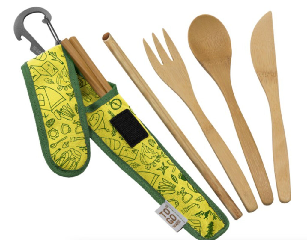 bamboo cutlery for zero-waste picnic kit