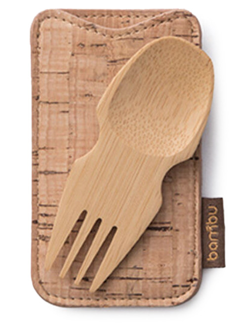 Mini bamboo spork for a sustainable picnic kit!