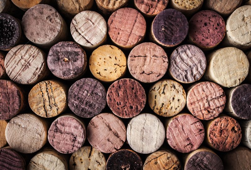 cork from wine and the glass is recyclable so it's good for a sustainable party