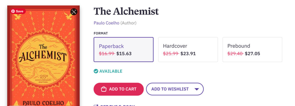 The Alchemist is a life-changing book that changes every time you read it