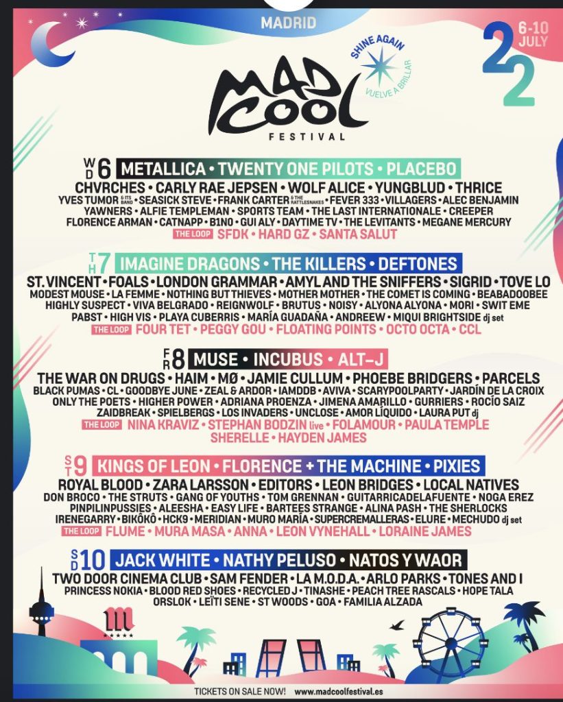Mad Cool Festival lineup 2022