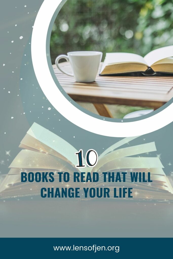 Pin for Pinterest of 10 books to read to change your life