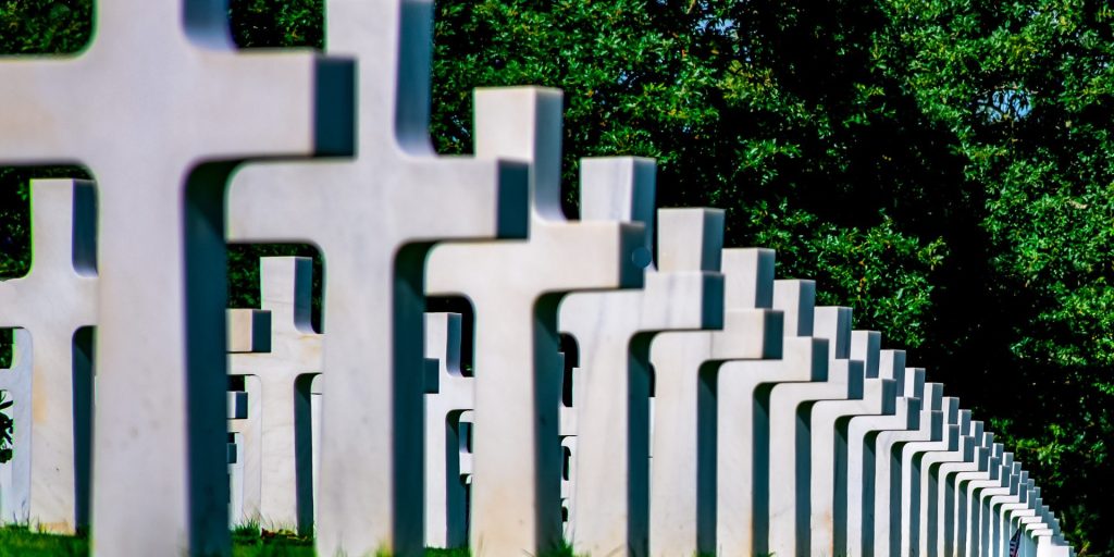 American cemetery on a D Day tour