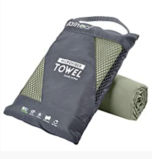 a quick-dry microfiber towel is a key sustainable travel solution