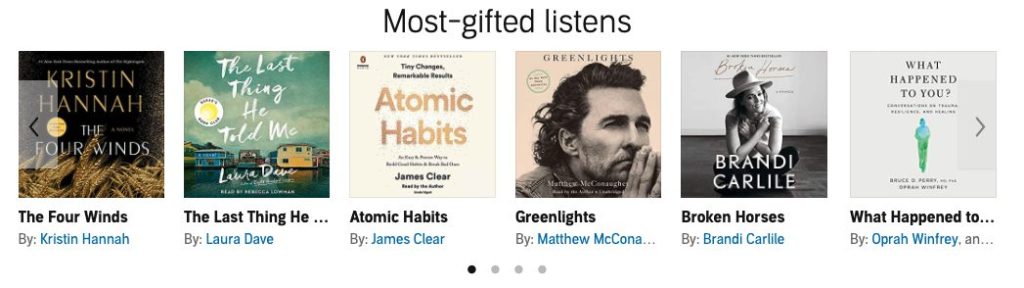 audio books make a great sustainable gift