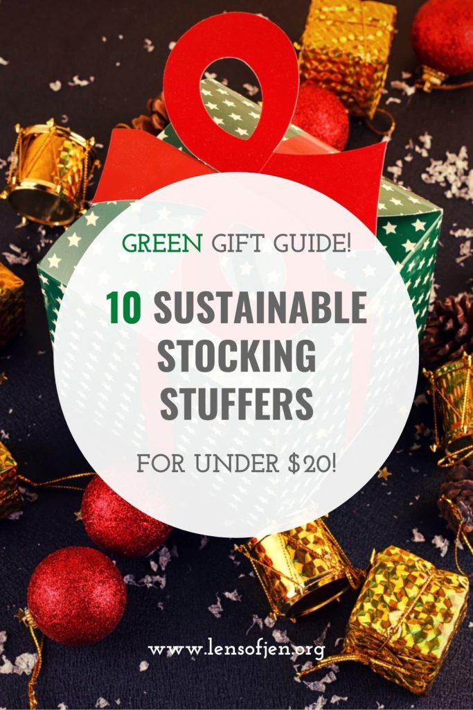 Pin for pinterest for sustainable stocking stuffers