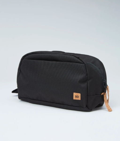 sustainable toiletry bag that gives back to the planet. 10 trees are planted for this purchase.