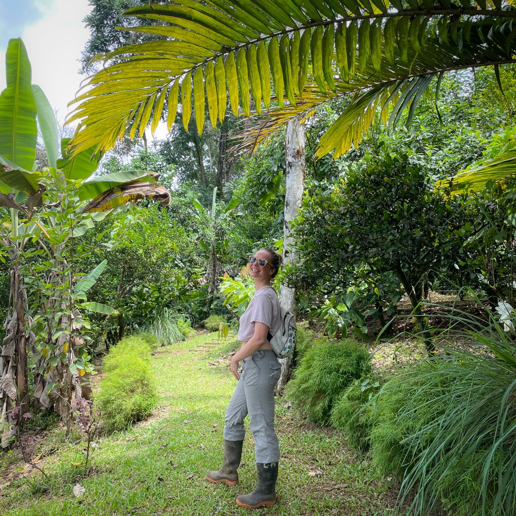 A Costa Rica farm tour requires rubber boots!